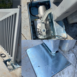 Roger R21/354 Kit Ondergrondse Draaihekaandrijvingopbouw tot 3,5m vleugel 230v volbadverzinkt (HO)