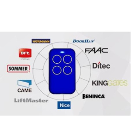 Kijzer-K-2130 Blauw, kan ELK merk kopieren. U weet niet op welke frequentie uw poort werkt?  dan  is onze  Multi-frequency duplicate rolling code en fixed code zender de oplossing. Alles  bedienen met dezelfde zender !bereik tot 100meter.Art. 2130 blauw