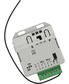 RX2U Ontvanger universeel tweekanaals, 433/868Mhz 12/24V rolling code