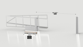 CAIS CROSSTRACK M 6.0 Complete set vrijdragende schuifpoortbeslag tot 6m doorgang. Verzinkt, alle componenten in een verpakking SPEED MEK i.p.v. SPEED ME (HO)