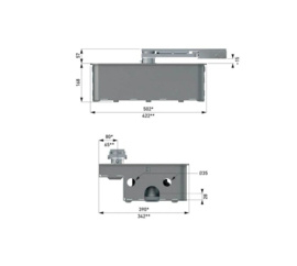 Ditec CUBIC6CY Ondergrondse Standaard fundatiebak rvs (HO)
