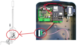 ANT433 versterkings-antenne, met aansluit kabel.  Deze is bedoelt om de interne ontvanger van Quiko of Proteco in te bouwen. Genoeg hoog gemonteerd, vergroot dit het zender bereik met 20 meter .Art. 4011