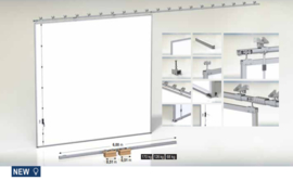 CA HANGAR 2.2  met 5,6 meter looprail. Hangar set Schuifpoort met alle onderdelen Panelen niet inbegrepen. Schuifpoort onderdelen worden niet verzonden, alleen afhalen na afspraak in magazijn.