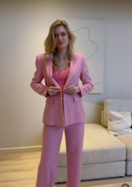 Caroline Biss, roze streep pantalon