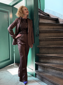 Penny Black, satin blazer chocolate brown