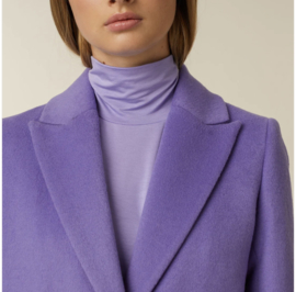 Beaumont, paarse jas, lang blazer model