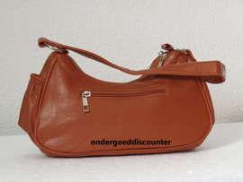 KLEINE HANDTAS COGNAC