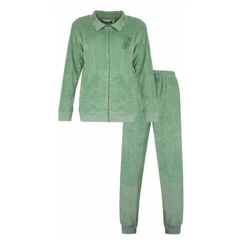 Tenderness Dames Huispak Velours Groen