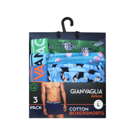 Gianvaglia Deluxe Heren Boxers Dierenprints 3-Pak