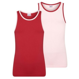 Beeren Mix & Match Meisjes Hemd 2-Pak Donkerrood / Lichtroze