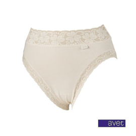 Avet 3324 Dames Highleg Slip Kant Katoen