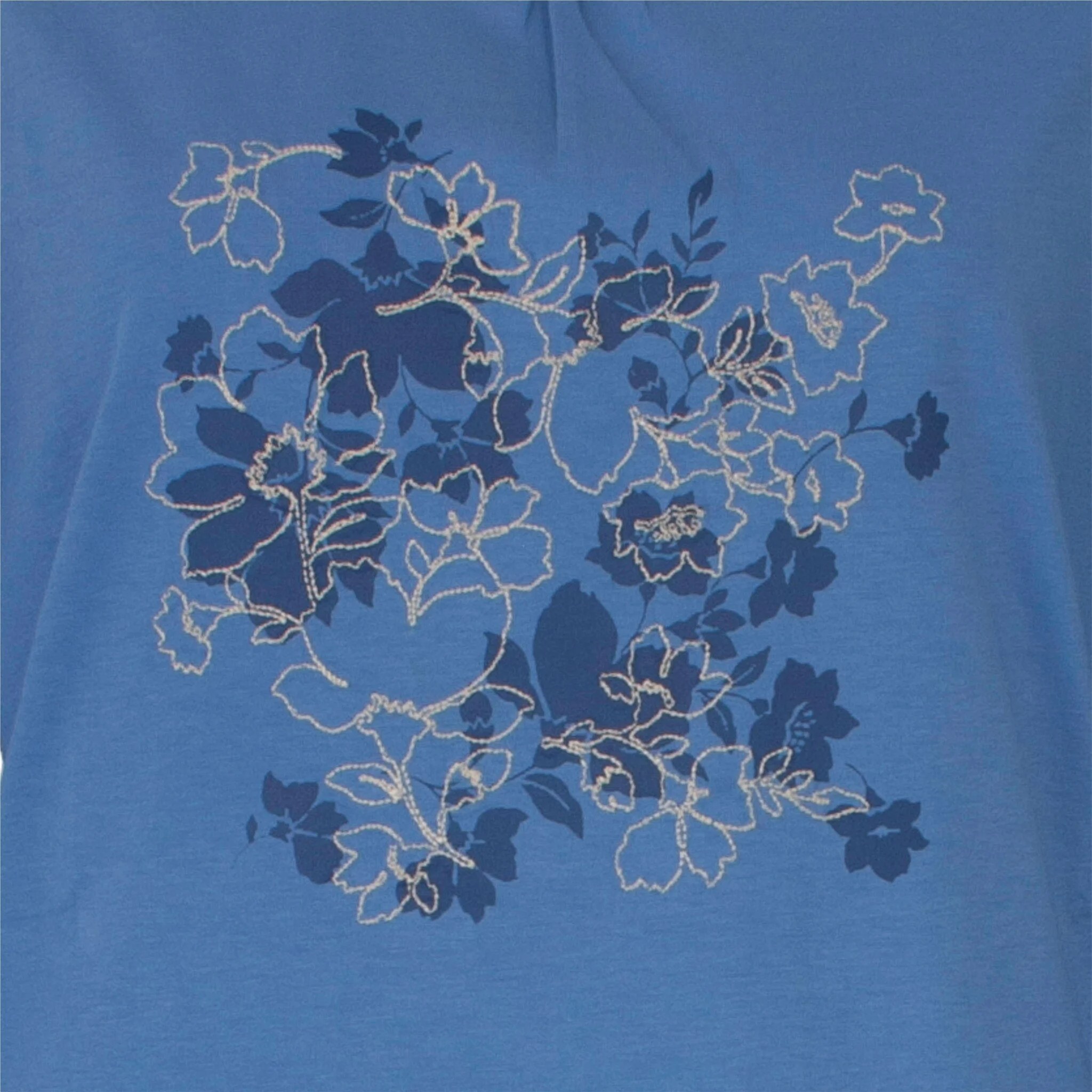 Tenderness Dames Nachthemd Lange Mouw Blauw