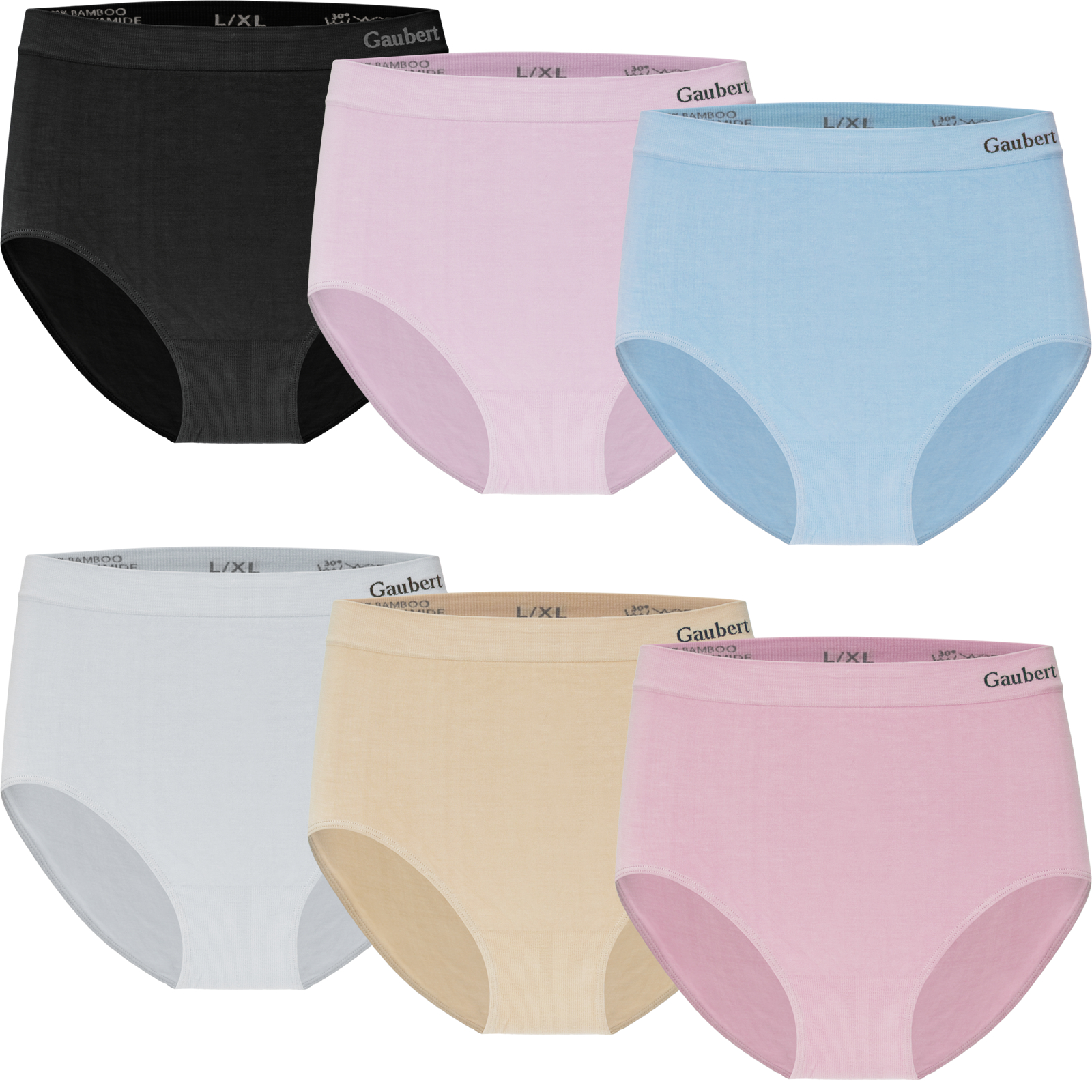 Gaubert Dames  Hoge Taille Slip Bamboe 6-Pak