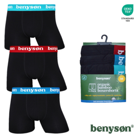 Benyson Bamboe Boxershort zwart 3-pak