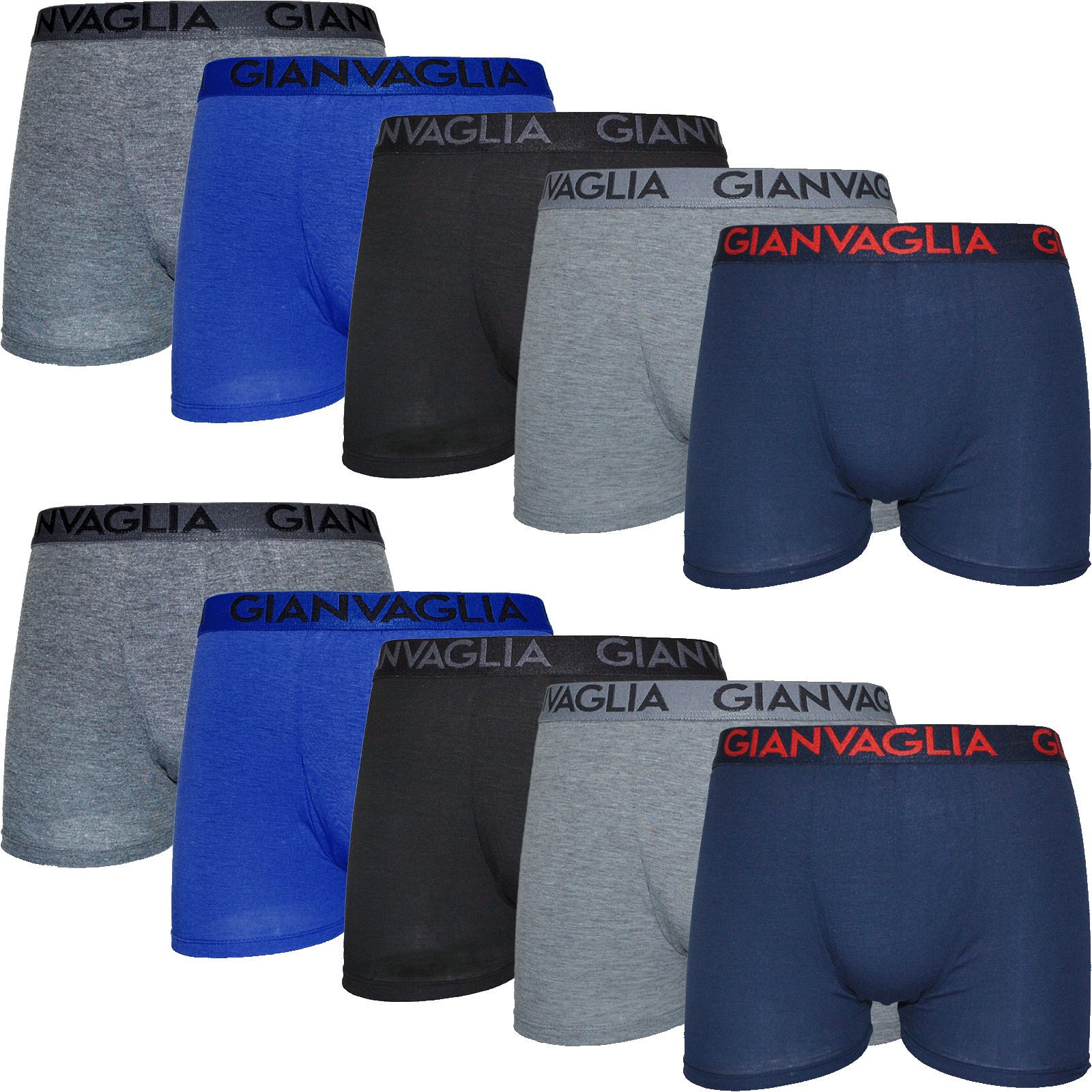 Gianvaglia Basic Heren Katoenen Boxer 10-Pak