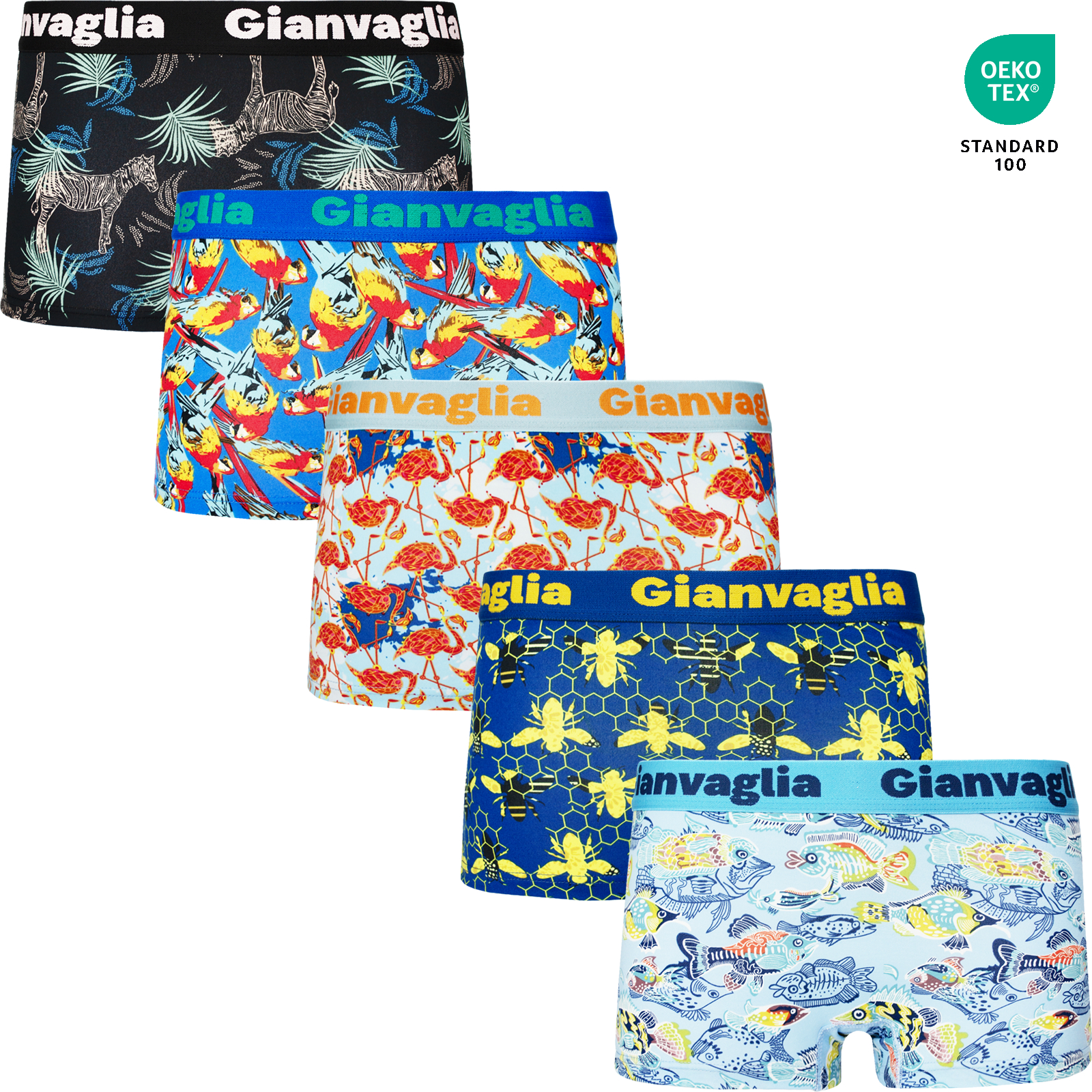 Gianvaglia Deluxe Boxer 5-Pak Animal Dames