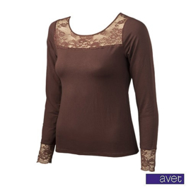 AVET 77896 DAMES SHIRT LANGE MOUW TENCEL