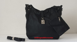 TWO IN ONE BAG HANDTAS SCHOUDERTAS ZWART