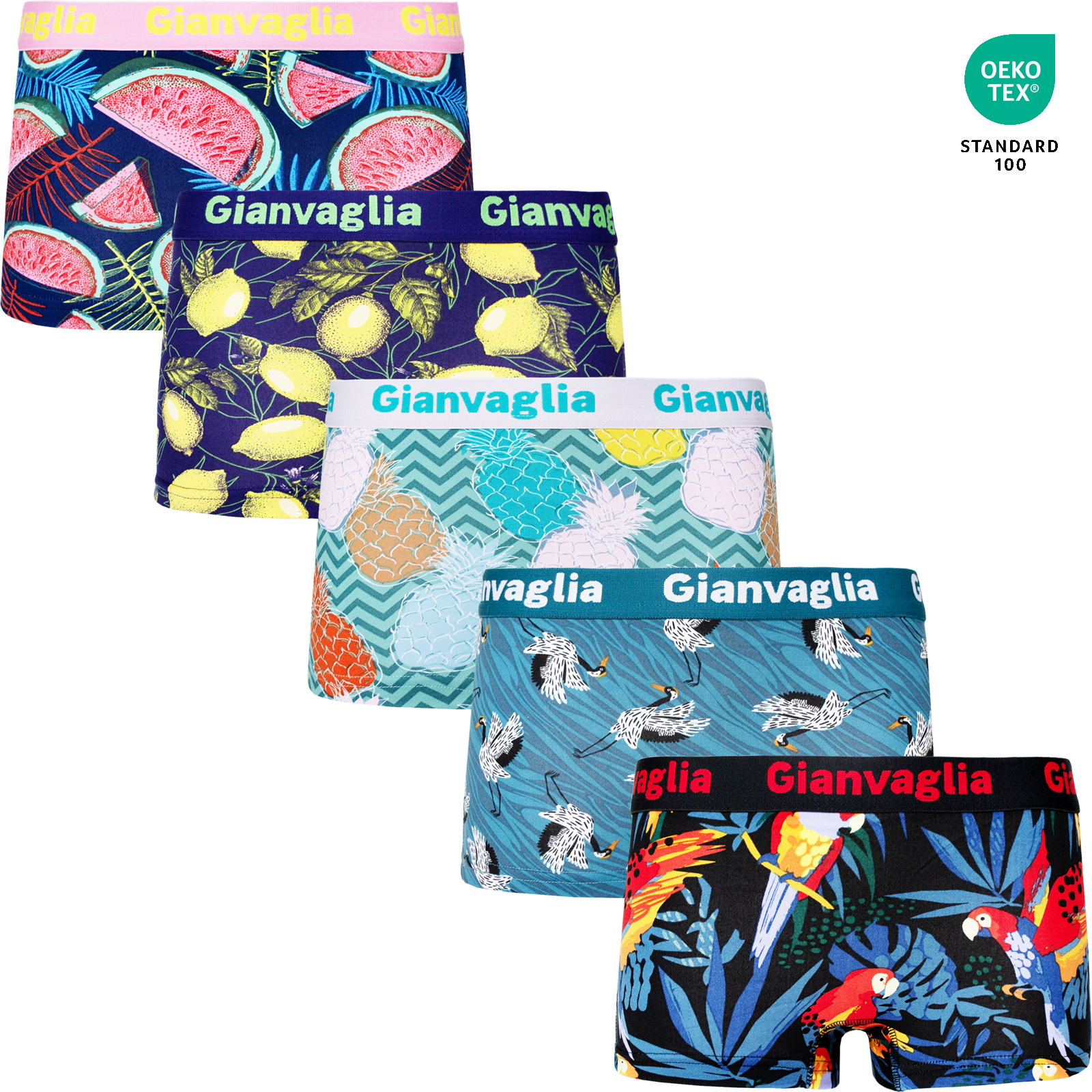 Gianvaglia Deluxe Boxer Dames 5-PAK Tropical