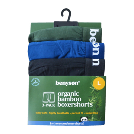 Benyson Bamboo Boxershort Heren 3-Pak