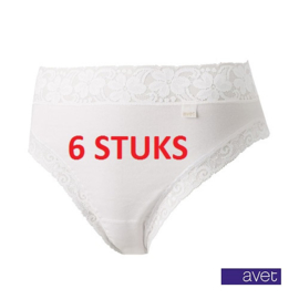 Dames Highleg Slip AVET 3324 Kant 6 Stuks