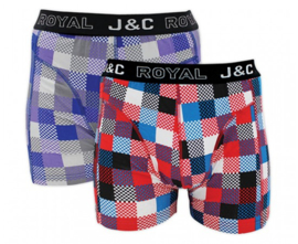 J&C Underwear Boxer Heren H217 2-Pak