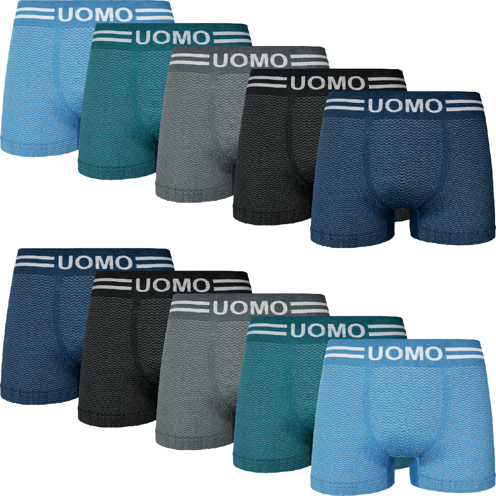 Uomo Basic Boxer Naadloos 10-Pak Heren