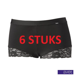 Avet 38867 Dames Short met Kant 6 Stuks