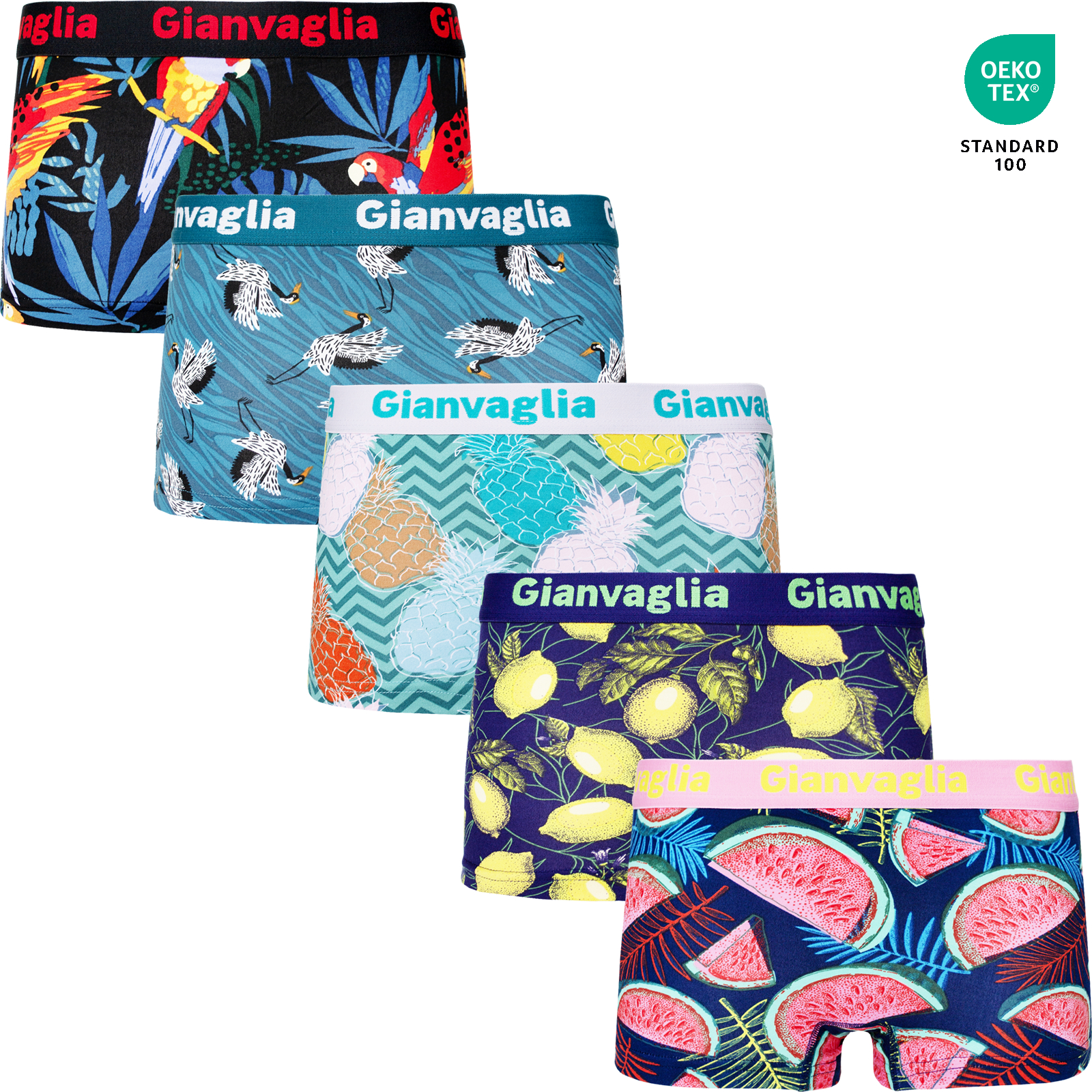 Gianvaglia Deluxe Boxer Dames 5-PAK Tropical