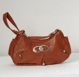 KLEINE HANDTAS COGNAC