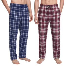Gaubert Heren Pyjama Broek Micro Fleece 2Pak