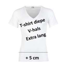 Beeren Heren T-Shirt Diepe V-Hals Extra Lang