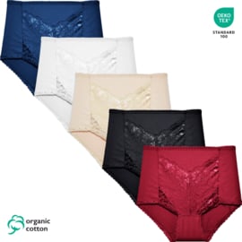 Gaubert Bio Katoen Dames Slip Kant 5-Pak