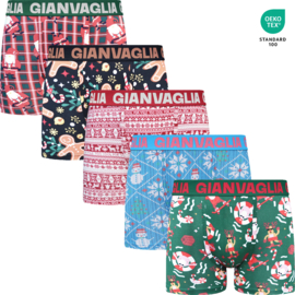 Gianvaglia Deluxe Kerst Heren Boxershort 5-Pak