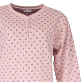 Tenderness Warm Dames Nachthemd Lange Mouwen Roze