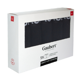 Gaubert Boxershort Heren Zwart 5-Pak