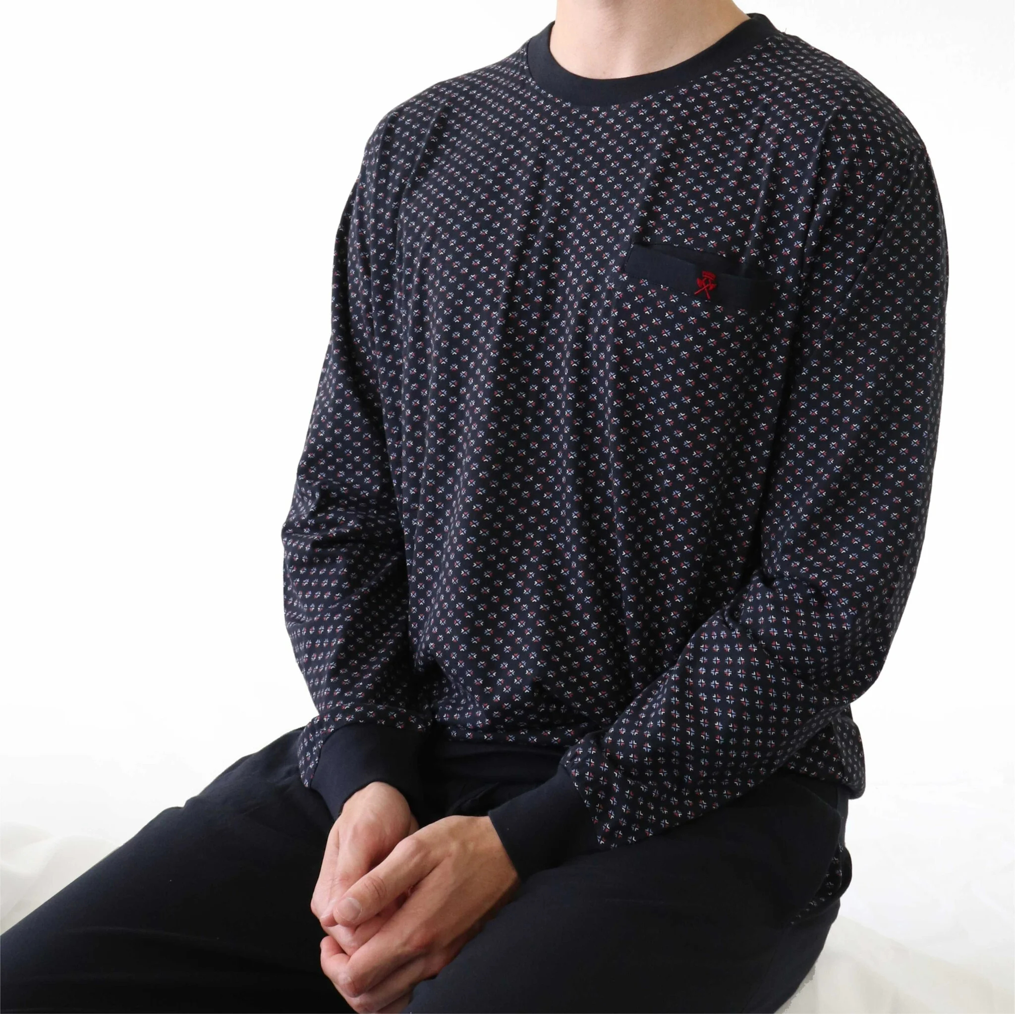 Paul Hopkins Heren Pyjama Donker Blauw