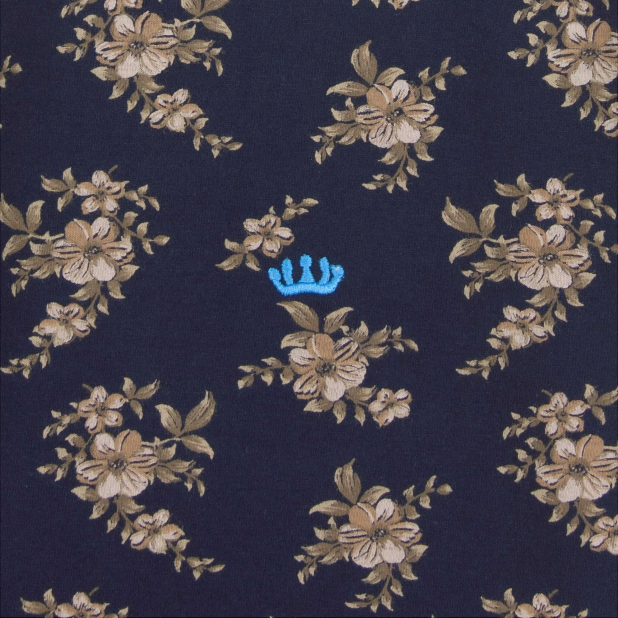 Medaillon Nachthemd Lange Mouwen Dames Donkerblauw