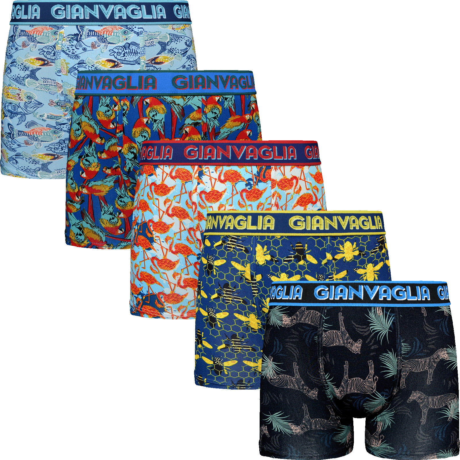 Gianvaglia Boxershort Heren 5-Pak Dieren