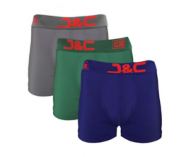 J&C Heren Boxer Microfiber 3-PAK