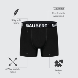 Gaubert Boxershort Heren Zwart 5-Pak