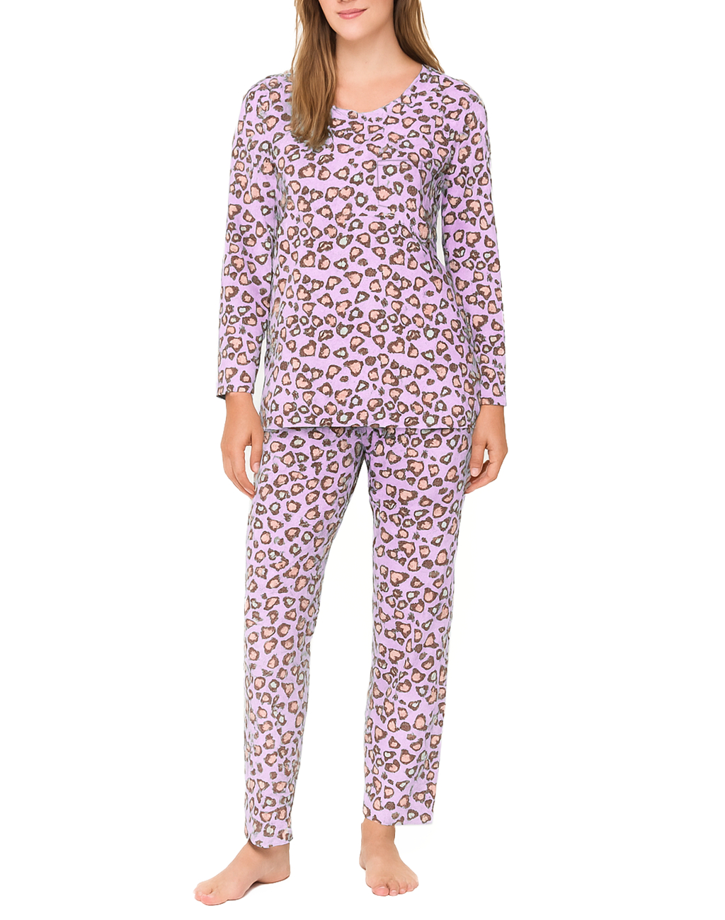 Fine Woman Dames Pyjama Ronde Hals