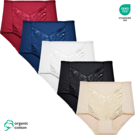 Gaubert Bio Katoen Dames Slip Kant 5-Pak