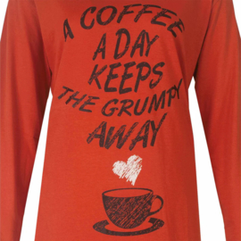 Temptation Dames Big Shirt Lange Mouw Coffee