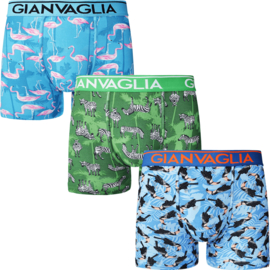 Gianvaglia Deluxe Heren Boxers Dierenprints 3-Pak