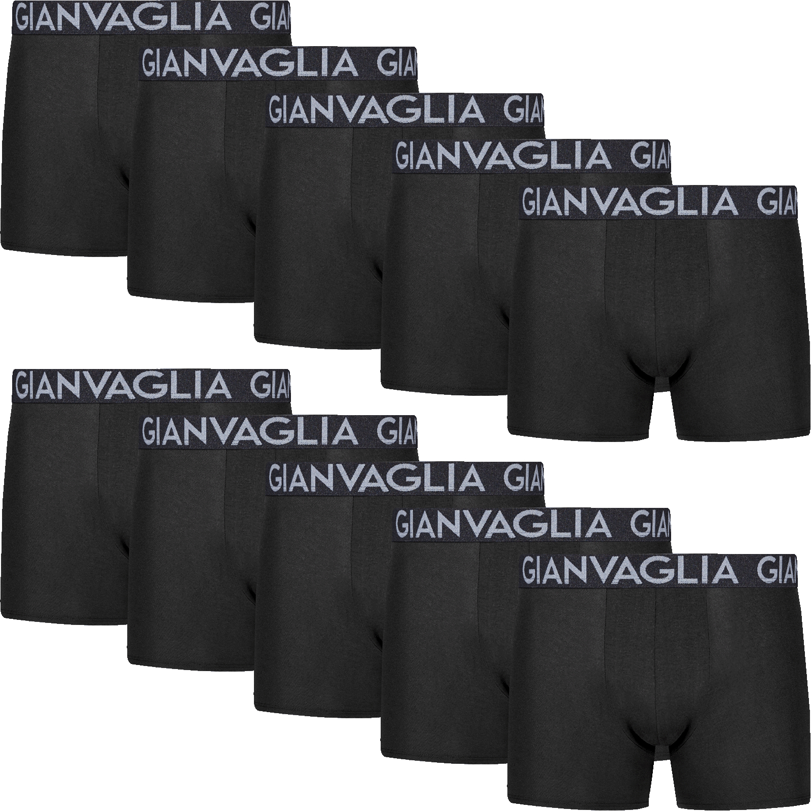 Gianvaglia Basic Heren Boxer Zwart 10-Pak