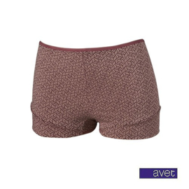 Avet Dames Boxershort Geometric Bordeaux