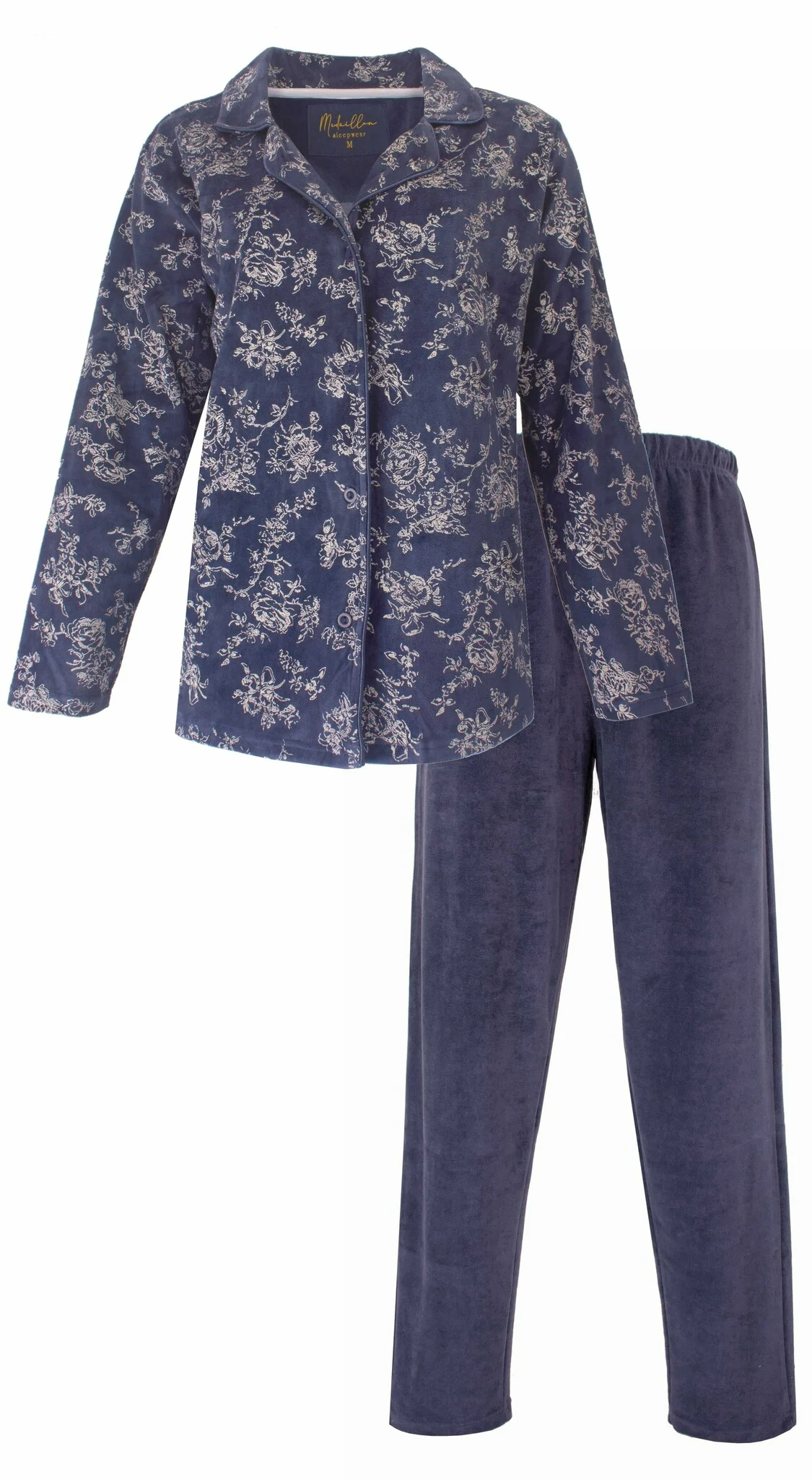 Medaillon Doorknoop Pyjama  Dames Velours