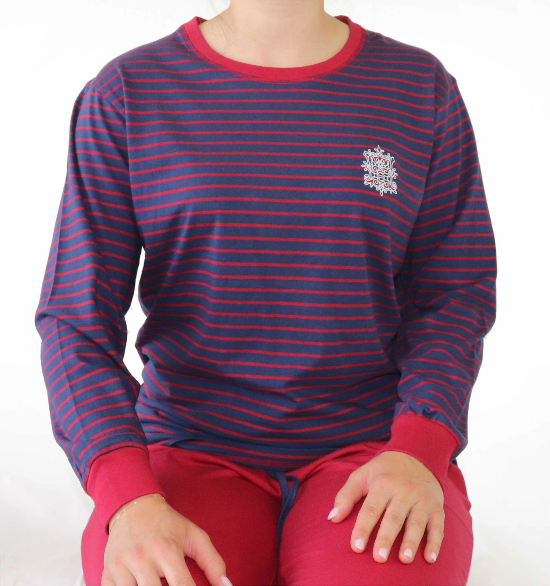 Irresistible Pyjama Dames Streep Blauw/Rood