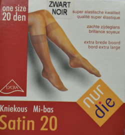 Nur Die Kniekous Mi- bas Satin 20 Zwart